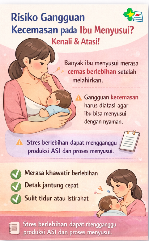 Ibu Menyusui Punya Risiko Mengalami gangguang Kecemasan (Ansietas)