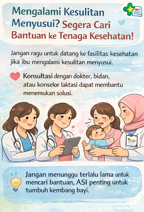 Atasi Masalah Menyusui Dengan Bantuan Tenaga Kesehatan